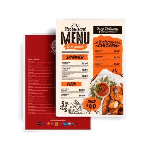 Cardápio Plastificado Papel Sulfite 75g  4x0, 4x4 Plastificação  